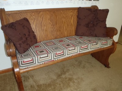 Bench Cushion with Piping 2