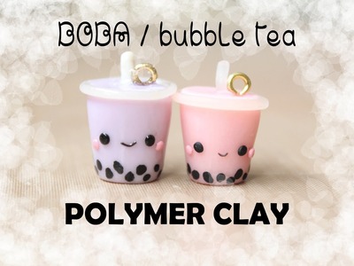 Boba. Bubble Tea Polymer Clay Charm Tutorial!