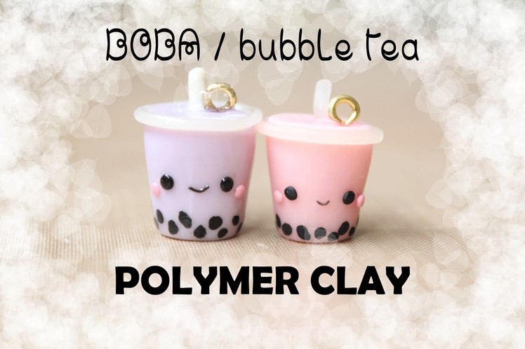 Boba. Bubble Tea Polymer Clay Charm Tutorial!