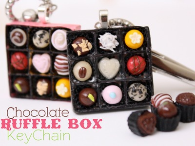 Chocolate Truffle Box - KeyChain - How To Make Polymer Clay Candy