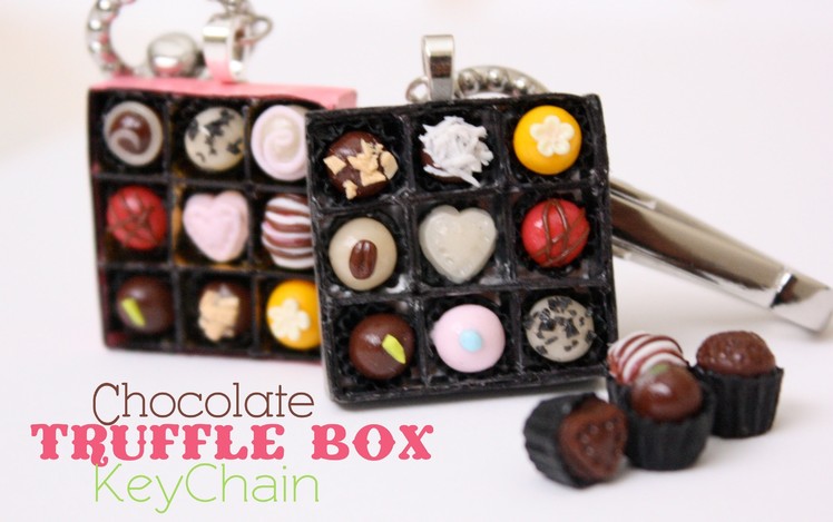 Chocolate Truffle Box - KeyChain - How To Make Polymer Clay Candy