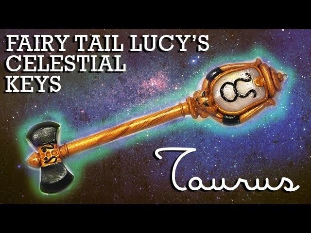 Fairy Tail Lucy's Celestial Key Polymer Clay Tutorial (Taurus)