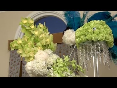 Flowers for Jade & Peacock Feather Theme : Decorating for Events