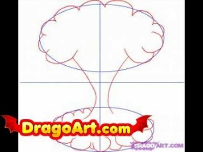 How to draw a mushroom cloud, step by step