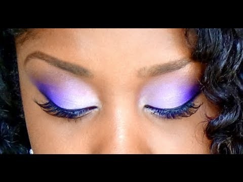 How To Easily Blend Eyeshadow Colors ( Purple Makeup Tutorial ) Drugstore Products used!