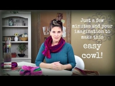 How to Make a Cowl in Minutes with Strata from Premier Yarns