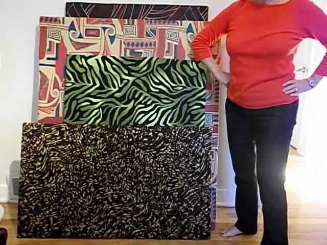 How to make art work  with fabric, styrofoam and duct tape