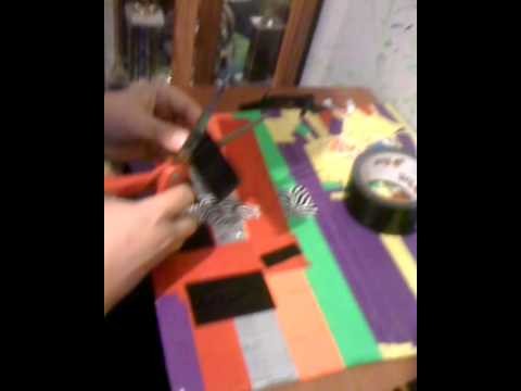 How to make duct tape headphone holder