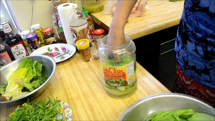 How to make Pickled Green Mustard (Jruk Spey)