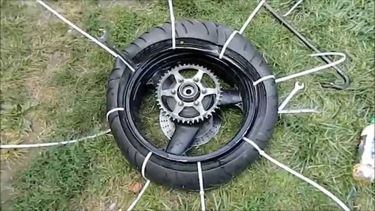 How To Mount a Motorcycle Tire Using Zip Ties