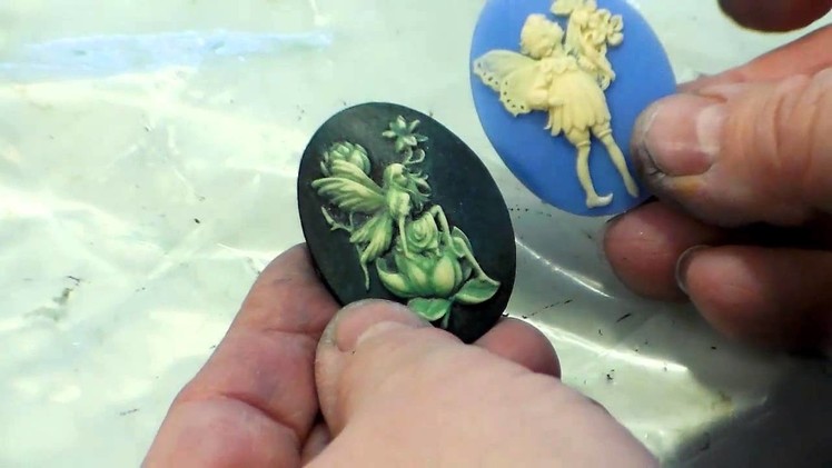 Making Cameo Jewelry:  Use Gilder's Paste, Paints to Add Color to Resin Cameos with B'sue