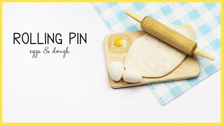 Miniature rolling pin | polymer clay eggs  TUTORIAL
