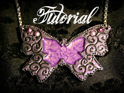 Ornate Butterfly Polymer Clay Tutorial with Pebeo Prisme Paint | Velvetorium