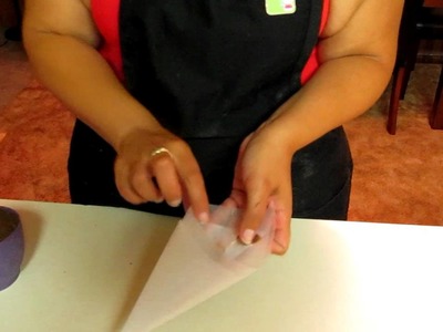 Piping Cone for Chocolate with Wax Paper