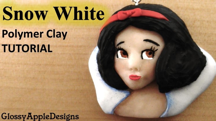 Polymer Clay Disney Princess Snow White Charm.Pendant Tutorial. Biancaneve in FIMO. Blancanieves