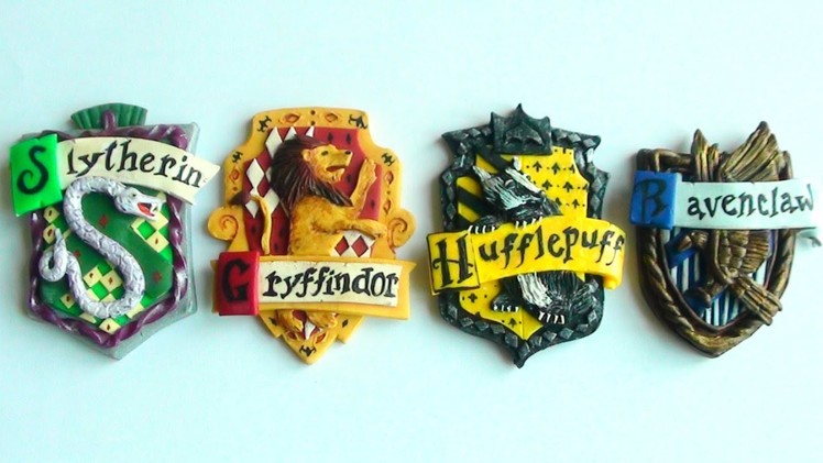 Polymer Clay Hogwarts House Crests