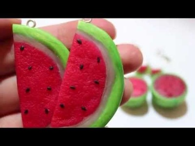 Polymer Clay Watermelon Jewelry Tutorial
