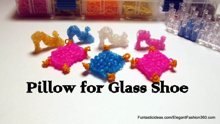Rainbow Loom Pillow for Glass Shoe - How to