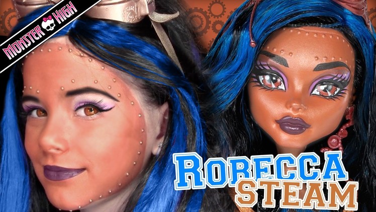 Robecca Steam Monster High Doll Costume Makeup Tutorial for Cosplay or Halloween
