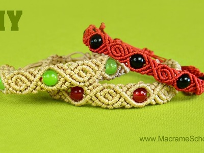 Roses & Beads - Macrame Bracelet Tutorial [DIY]