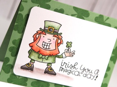 St. Patrick's Day Card with Distress Markers - Color Wednesday #34