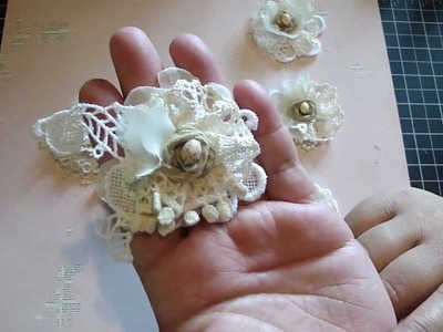 Vintage Handmade Flower using your lace remains