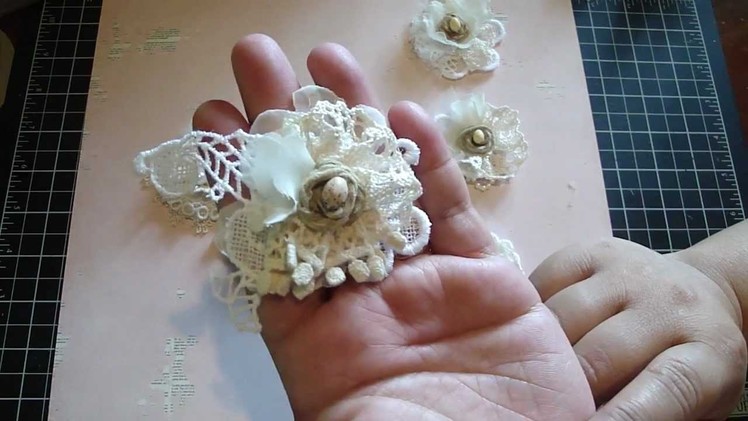 Vintage Handmade Flower using your lace remains