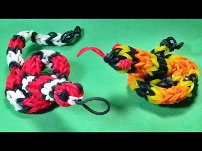 3D Loom Bands Snake Charm - How to Make on the Rainbow Loom
