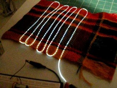 Electro-Luminescent Fibers, weaved in to a textile
