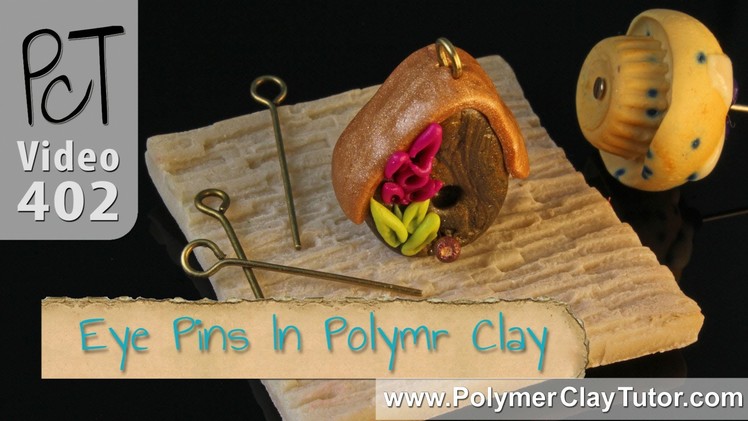 Eye Pins in Polymer Clay So They Don't Come out