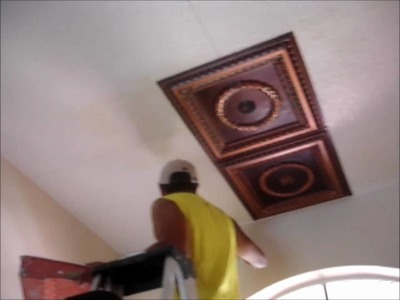 Faux Tin Ceiling Tiles Installation Video