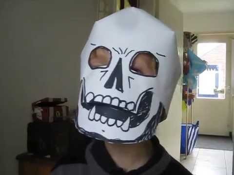 Home Made Halloween Skull Mask (skill level: easy) HAPPY HALLOWEEN