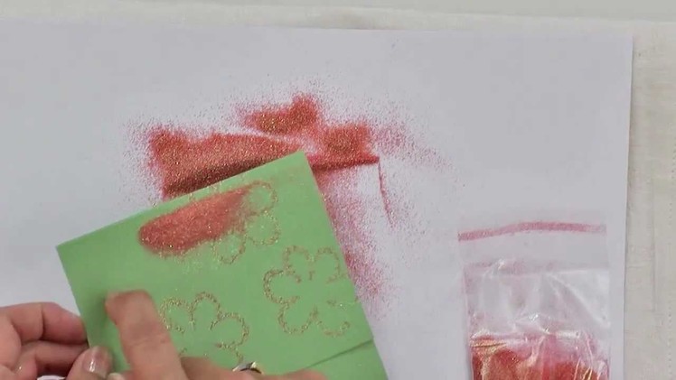 How to Create Glittered Stamped Images for Card-Making Projects