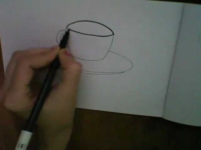 How to draw Cartoon Tea Cup Saucer