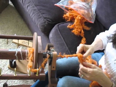 How to hand spin a core spun and coiled art yarn - PART ONE