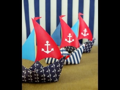 How to Make a Paper Sail Boat for Yor Party Desserts Table