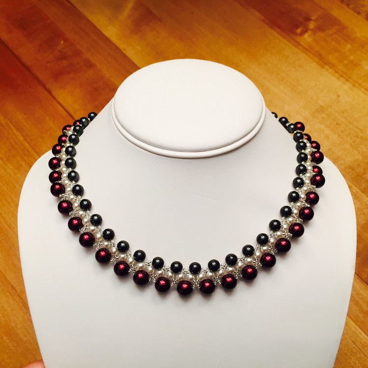 How to make a three layer pearl necklace