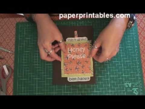 How to make a two way slider card from grocery bag tutorial