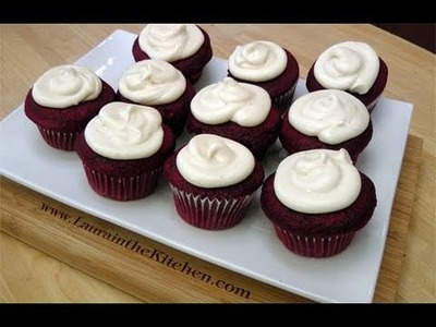 How to Make Red Velvet Cupcakes w. Cream Cheese Frosting - Laura in the Kitchen Ep 109