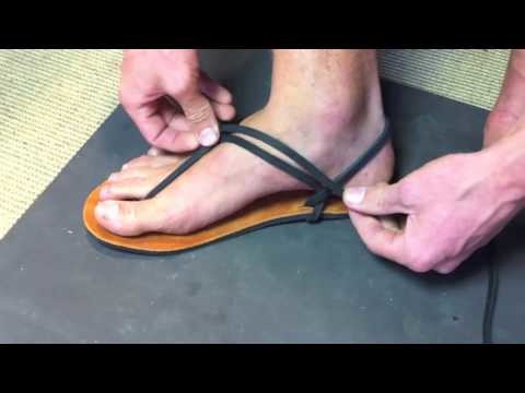 Luna Sandals Slip-On Tying Method #1 - long