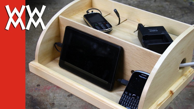 Make a device charging station to organize your phones and gadgets