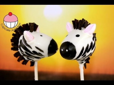 Make Zebra Cake Pops - Jungle. Safari Party Ideas - A Cupcake Addiction How To Tutorial