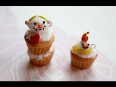 ☃ Polymer Clay Snowmen Cupcakes ☃