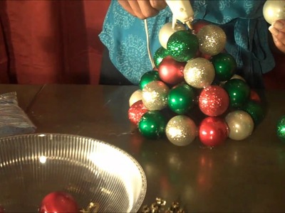 Super Fantastic and Easy to Make Ornament Tree (using Dollar Tree Materials) !!