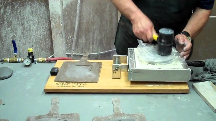 Texas Tiler Air Release Ceramic Tile Press Video 1