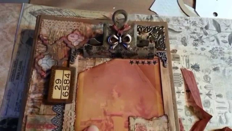 Tim Holtz CONFIGURATIONS BOOK USING HIS WALLFLOWER PAPER LINE