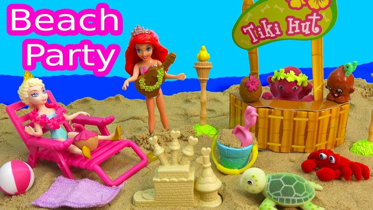 Tropical Beach Party Playset Ocean in My Pocket Disney Queen Elsa Ariel The Little Mermaid Magiclip