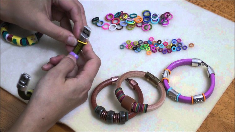 Using Colorful Rubber O-Rings on Regaliz® & Euro Leather Cord Tutorial - Beginner