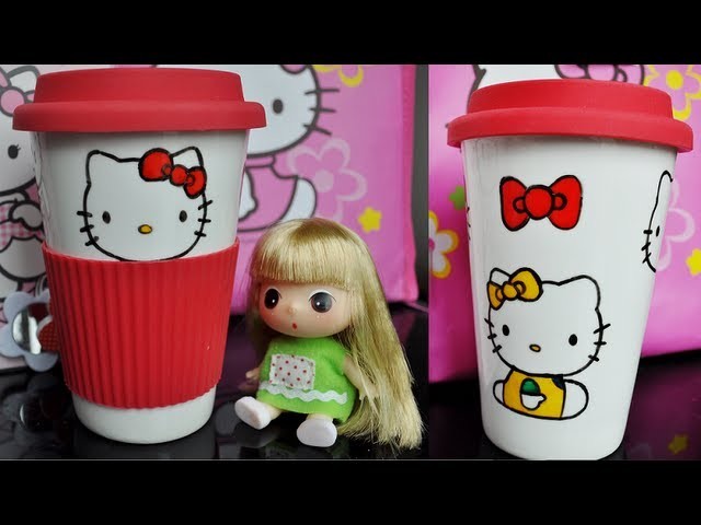 DIY Hello Kitty Travel Mug (gift for him and her)