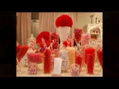 Holiday Walk, Santa Monica - Red & White Candy  Buffet Bar & Holiday Candy Bar
